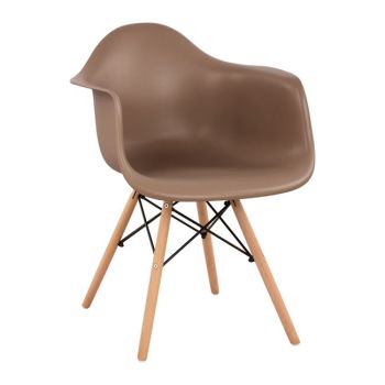 Кресло Алеа ууд Р - кафяв цвят HM005.45