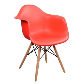 Кресло Алеа ууд Р - червен цвят HM005.04