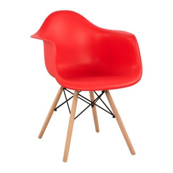 Кресло Алеа ууд Р - червен цвят HM005.08