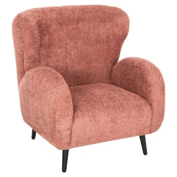 Кресло Крайли букле HM9593.02 розов цвят