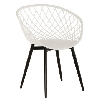 Кресло Ариадне HM8001.21 цвят бял-черен