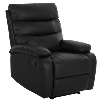 Релакс кресло Ясуму еко кожа HM9783.11 черен цвят