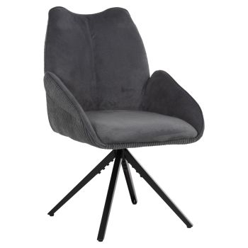 Кресло Шай HM9844.03 сив цвят