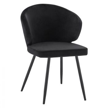 Кресло Джия HM8728.04 черен цвят с черни крака
