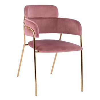 Кресло Келсо голд HM8521.02 розов цвят