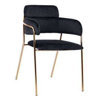 Кресло Келсо голд HM8521.04 черен цвят
