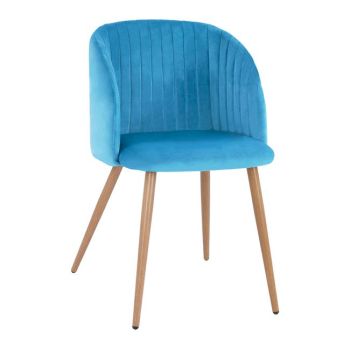 Кресло Алан HM8543.09 кадифе син цвят