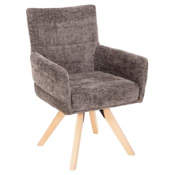 Кресло Зер HM9845.03 цвят сив-кафяв-натурал