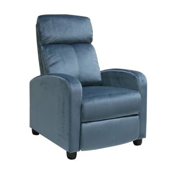Релакс кресло Портър кадифе Ε9781.4 цвят сив-син