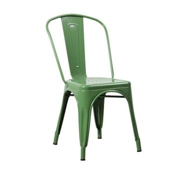 Стол Реликс стоманен Ε5191.3 цвят зелен