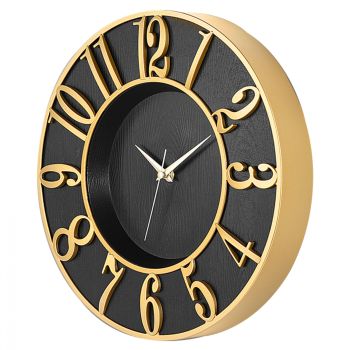 Стенен часовник HM7466.01 черен и златист нюанс