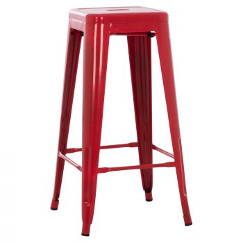 Бар стол Реликс HM8642.04 червен цвят
