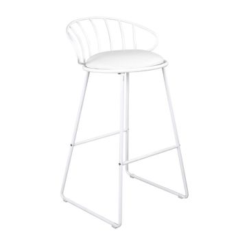 Бар стол Конър HM8560.02 бял цвят
