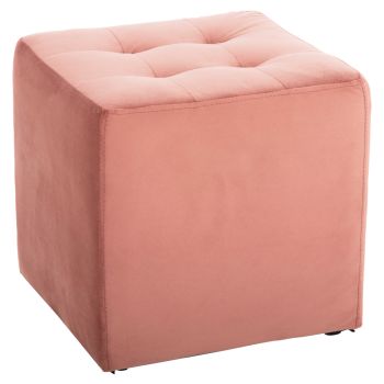 Табуретка Пънк куб HM264.12 розов цвят