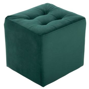 Табуретка Пънк куб HM264.13 зелен цвят