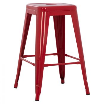 Бар стол Реликс HM8573.04 червен цвят