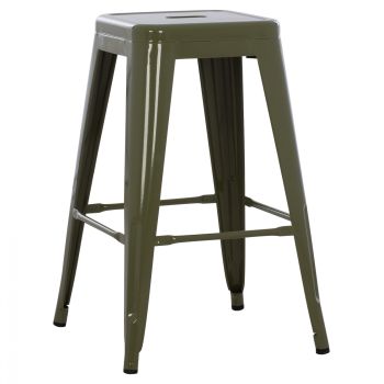 Бар стол Реликс HM8573.03 зелен цвят