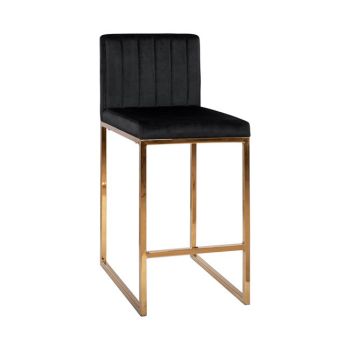 Бар стол Пайпър голд HM8525.04 черен цвят