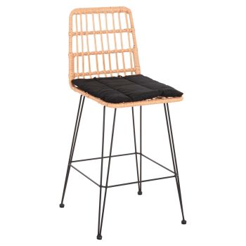 Бар стол Алегра средна височина HM5643.11 бежово-черен цвят