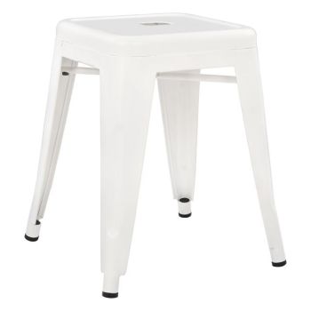 Метален стол Реликс HM0096.21 млечно бял цвят