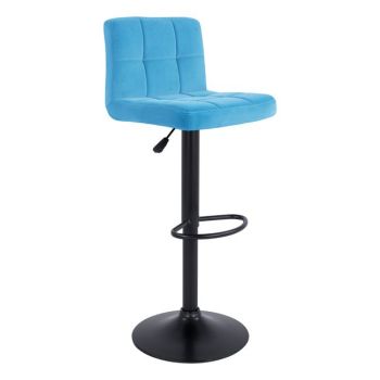 Бар стол Диана кадифе HM202.18 син цвят 
