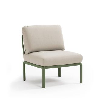 Кресло Комодо централ цвят зелен агаве+TECH panama беж