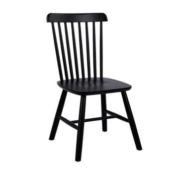 Дървен стол Люсиен HM8645.02 черен цвят