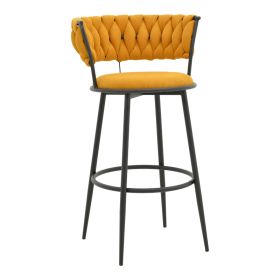 Бар стол Алкиа 029-000383 жълт цвят