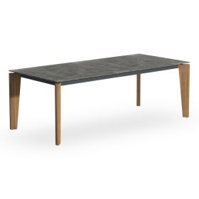 Трапезна маса Серик SM6496.10 сив цвят синтерован камък