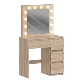 Тоалетка Кейт с LED светлини HM2499.01 цвят сонама
