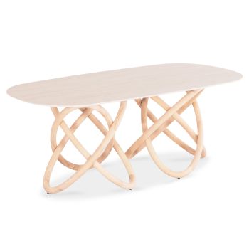 Маса Орбитър 200х100 - SM18093.02 цвят екрю-натурал
