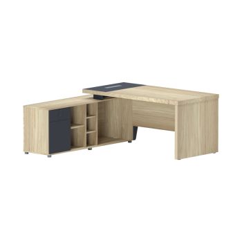 Бюро Лотус ляв ъгъл 160x160x75 см 069-000117 натурал-антрацит