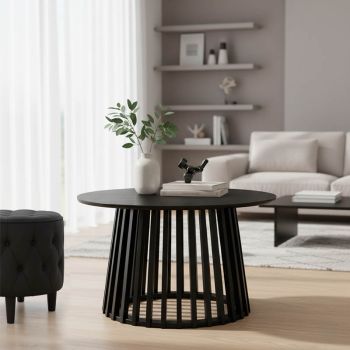 Кафе маса Доминик ф80x45 см 260-000037 черен цвят