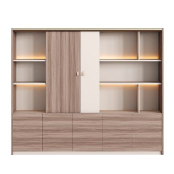 LED библиотека Суперон 240x40x200 см HM2140 бежов цвят