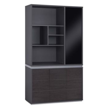 Библиотека Розиуд 120х200 - HM2091R цвят венге-сив