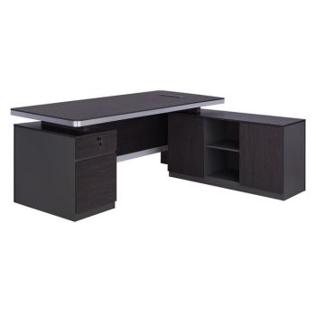 Бюро Розиуд 180x160 - десен ъгъл HM2092R цвят венге-сив