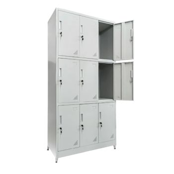 Метален гардероб HM21105 светло сив цвят