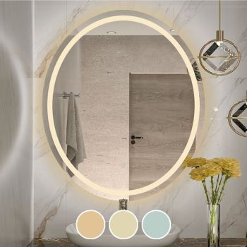 Огледало LED-3 Овал 60x70 см, светещо E7180.31