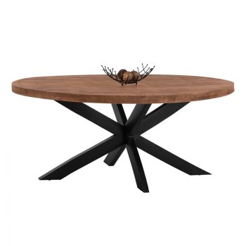 Трапезна маса Овал 210х100 - HM8483.11 мангово дърво