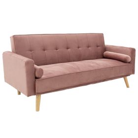Разтегателен диван Су 035-000065 розов цвят