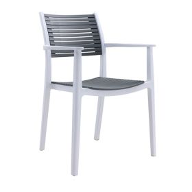 Стол Акрон Ε350.12 бяло-сив цвят
