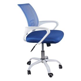 Офис стол ΕΟ254.3SW бяло-син цвят