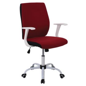 Офис стол ΕΟ524.3 червен цвят с бели крака