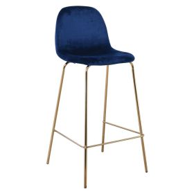 Бар стол Селина голд ΕΜ901.5GV син цвят