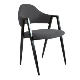 Кресло Делта ΕΜ130.1 дамаска тъмно сив цвят
