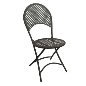 Сгъваем градински стол Рондо Ε5146 черен цвят