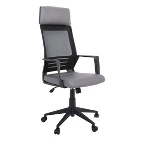 Мениджърско кресло ΕΟ607.2 цвят черно-сив