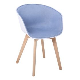 Кресло Оптим ΕΜ140.11 дамска син цвят-РР бял цвят