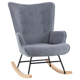 Люлеещо кресло Алма Ε7143.7 цвят сив-натурал