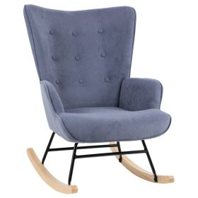 Люлеещо кресло Алма Ε7143.5 цвят син-натурал